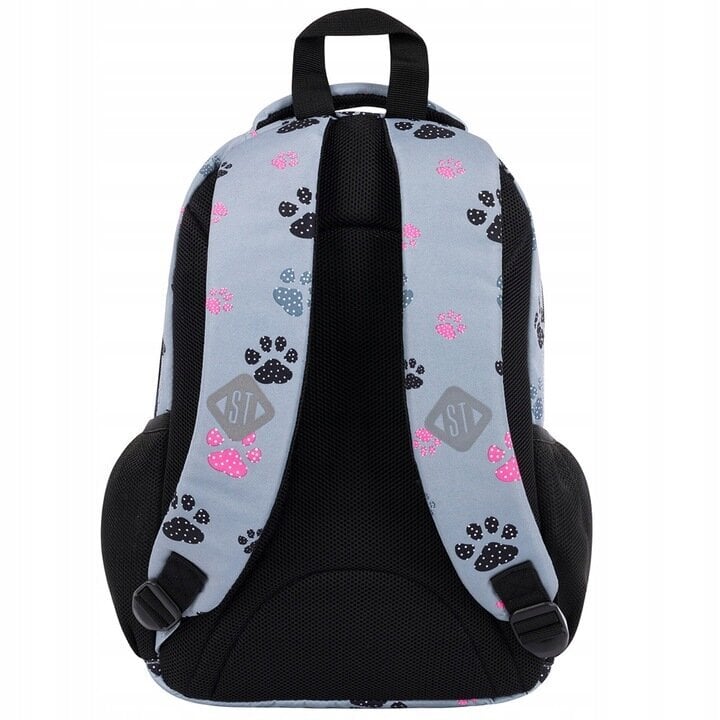 Mokyklinė kuprinė St.Right BP-71 Paws 652981, 14 l, 38x26,5x16 cm цена и информация | Kuprinės mokyklai, sportiniai maišeliai | pigu.lt