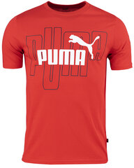 Marškinėliai vyrams Puma Graphics No. 1 Logo Tee All Time 677183 11, raudoni цена и информация | Мужские футболки | pigu.lt