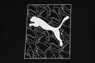 Marškinėliai vyrams Puma Graphics Cat Tee 677184 01, juodi цена и информация | Мужские футболки | pigu.lt