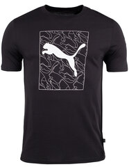 Marškinėliai vyrams Puma Graphics Cat Tee 677184 01, juodi цена и информация | Мужские футболки | pigu.lt