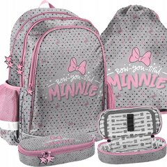 Mokyklinė kuprinė su priedais Paso Minnie Mouse DNF-081, 3 dalių цена и информация | Школьные рюкзаки, спортивные сумки | pigu.lt