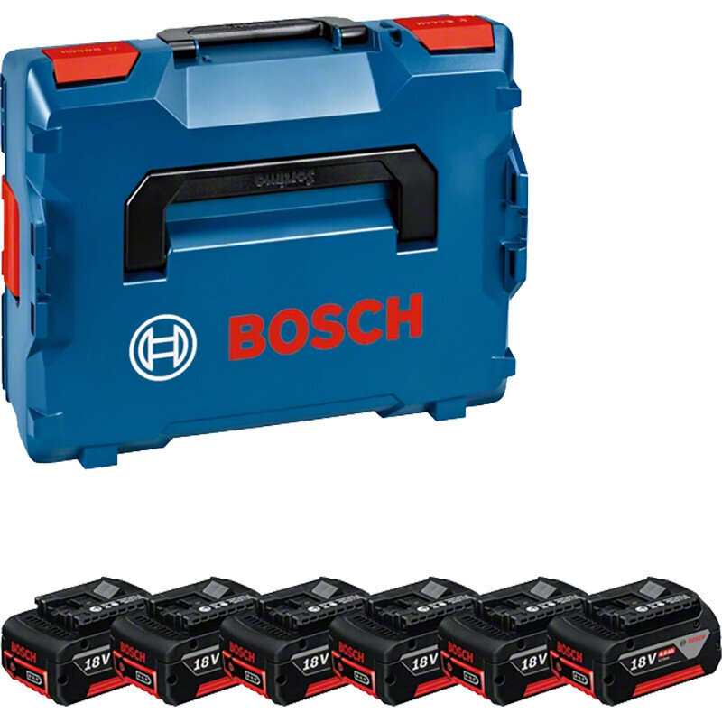 Akumuliatorių komplektas, Bosch GBA 18V 6x4.0Ah 1600A02A2S kaina ir informacija | Akumuliatorių krovikliai | pigu.lt