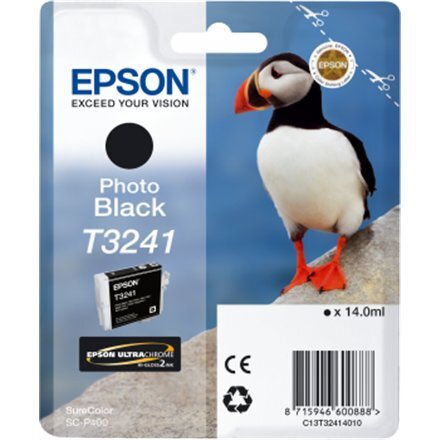 Epson T3241 SC-P400 Photo Black kaina ir informacija | Kasetės lazeriniams spausdintuvams | pigu.lt