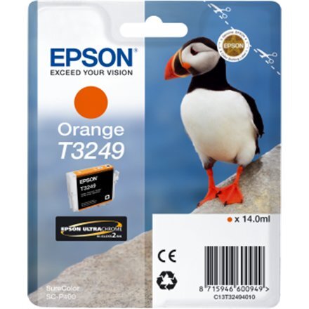 Epson T3249 SC-P400 Orange kaina ir informacija | Kasetės lazeriniams spausdintuvams | pigu.lt