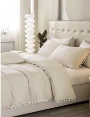 Комплект постельного белья Pom Pom Decor (264x229 см), 3 части, Белый цена и информация | Комплекты постельного белья | pigu.lt