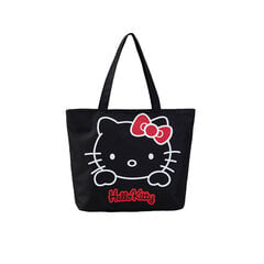 Pirkinių krepšys Black Hello Kitty kaina ir informacija | Pirkinių krepšiai | pigu.lt