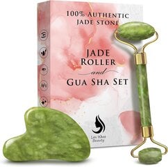 Veido masažuoklio ir Gua Sha akmens rinkinys kaina ir informacija | Veido masažuokliai, valymo įrankiai | pigu.lt