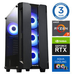 Компьютер INTOP AQUA Ryzen 5 7600X 16GB DDR5 2TB SSD M.2 NVME+2TB RTX4070 12GB WIN11 цена и информация | Стационарные компьютеры | pigu.lt