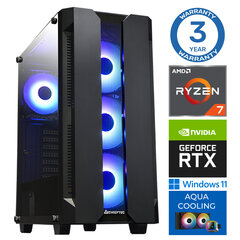 Компьютер INTOP AQUA Ryzen 5 7600X 16GB DDR5 2TB SSD M.2 NVME+2TB RTX4070 12GB WIN11 цена и информация | Stacionarūs kompiuteriai | pigu.lt