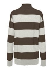 Женский пуловер ONLY 15294128*02 5715425481666, коричневый/натурально-белый  цена и информация | Свитера женские | pigu.lt
