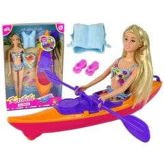 Lėlė barbė su baidare Lean Toys, 5d. kaina ir informacija | Žaislai mergaitėms | pigu.lt