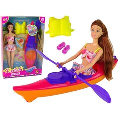 Lėlė barbė su baidare Lean Toys, 5d. kaina ir informacija | Žaislai mergaitėms | pigu.lt