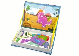 Magnetinė knyga Lean Toys Dinozaurai, 36 d. kaina ir informacija | Lavinamieji žaislai | pigu.lt