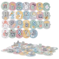 Drewniane puzzle Alfabet - nauka literek цена и информация | Развивающие игрушки | pigu.lt