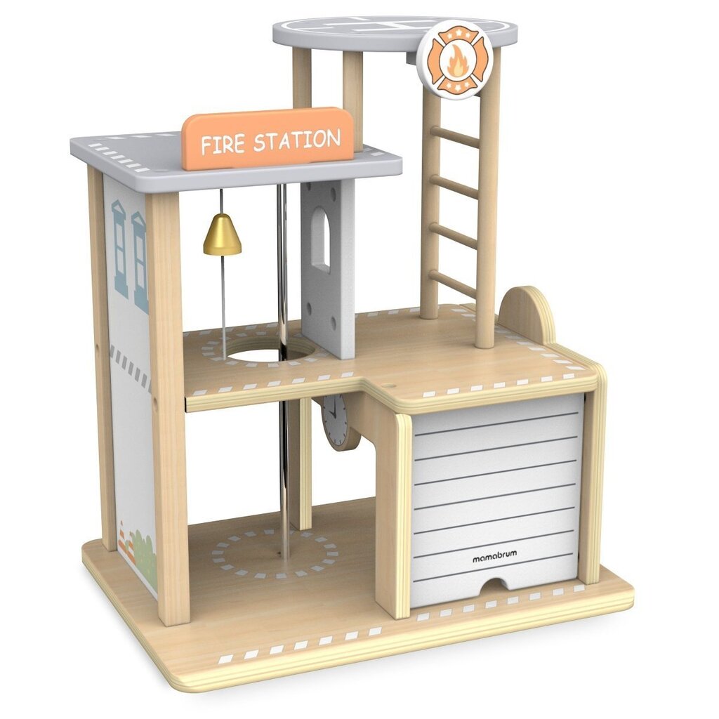 Medinė ugniagesių stotis su priedais StoreXO kaina ir informacija | Žaislai berniukams | pigu.lt