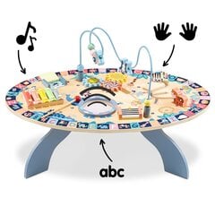 Drewniany stolik edukacyjny 7w1, muzyczny, sensoryczny цена и информация | Игрушки для малышей | pigu.lt