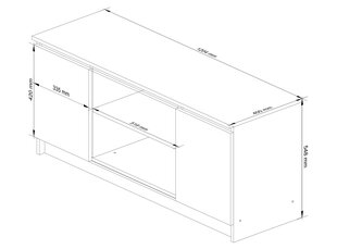 TV spintelė Akord CLP, ruda kaina ir informacija | TV staliukai | pigu.lt