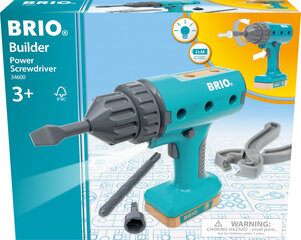Žaislinis atsuktuvas BRIO Builder 34600 цена и информация | Игрушки для мальчиков | pigu.lt