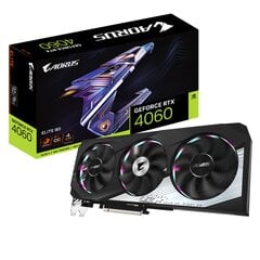 Gigabyte Aorus GeForce RTX 4060 Elite 8G (GV-N4060AORUS E-8GD) цена и информация | Видеокарты (GPU) | pigu.lt