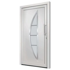 vidaXL Priekinės durys baltos spalvos 88x200cm 279205 цена и информация | Двери со стеклом LIRA, дуб сицилия, ЭКО шпон | pigu.lt