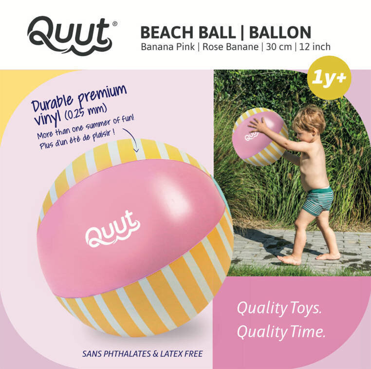 Paplūdimio kamuolys 30 cm, Banana Pink kaina ir informacija | Vandens, smėlio ir paplūdimio žaislai | pigu.lt