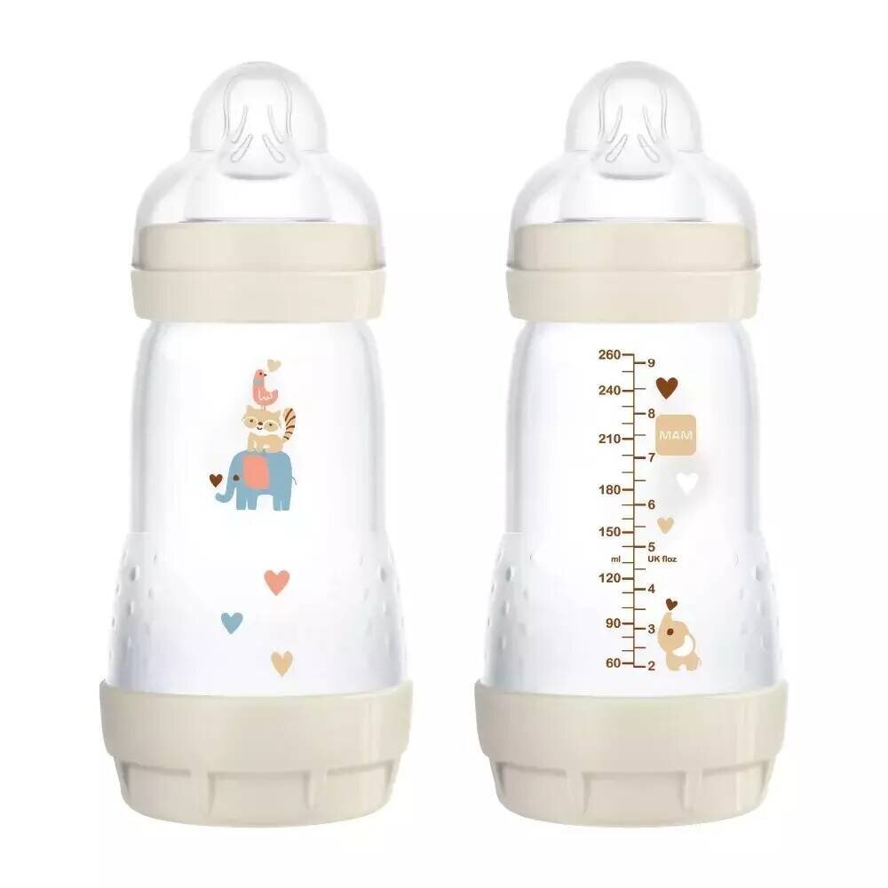Buteliukas su antikolikine apsauga MAM Baby, 2m+, 260ml kaina ir informacija | Buteliukai kūdikiams ir jų priedai | pigu.lt