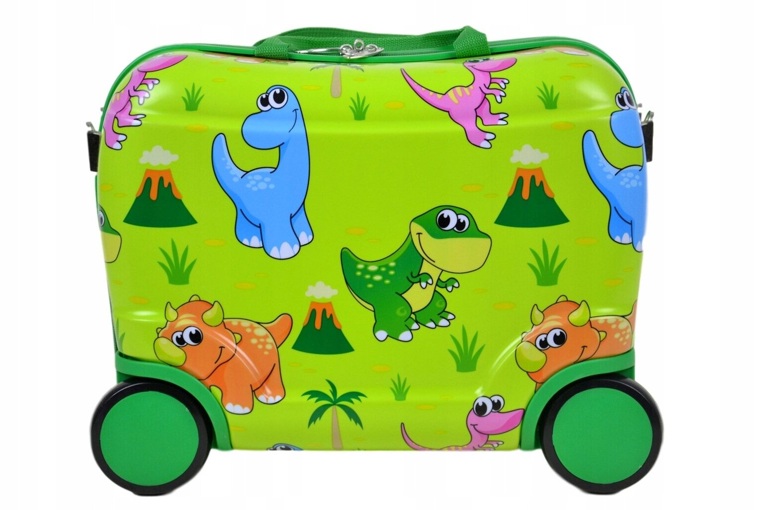 Vaikiškas lagaminas Dino, 25l, žalias kaina ir informacija | Lagaminai, kelioniniai krepšiai | pigu.lt