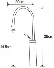 Mexen Dorado высокий смеситель для раковины, хром цена и информация | Смесители | pigu.lt