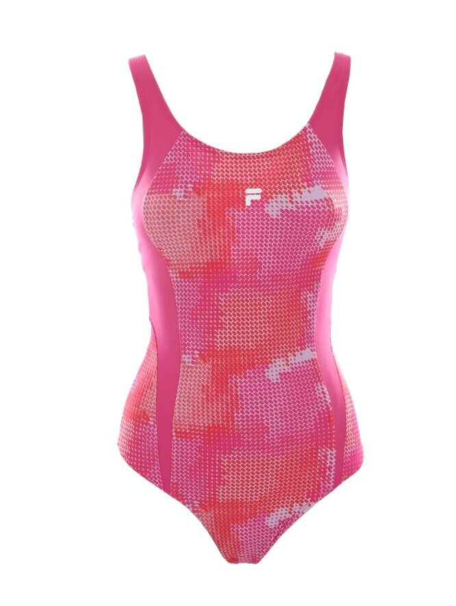Vientisas maudymosi kostiumėlis moterims Fila Sanys Aop, rožinis цена и информация | Maudymosi kostiumėliai | pigu.lt