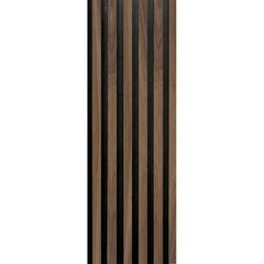 Linijinės dekoratyvinės plokštės su amerikietiško riešutmedžio faneruote. 2,43m kaina ir informacija | Plytelės sienoms | pigu.lt
