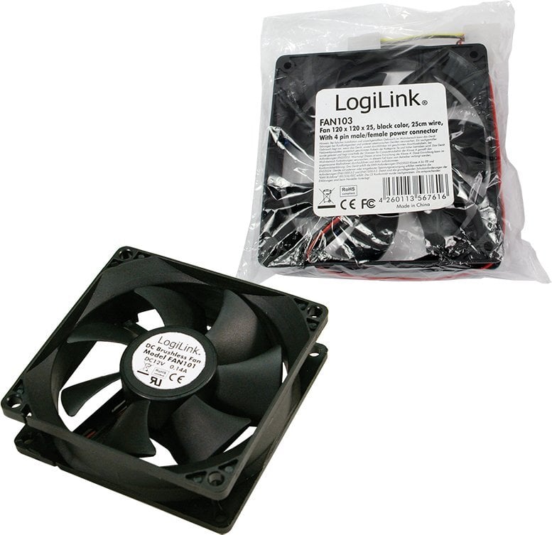LogiLink FAN103 kaina ir informacija | Kompiuterių ventiliatoriai | pigu.lt