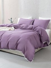 Комплект постельного белья Pom Pom Decor (168x229 см), 3 части, Белый цена и информация | Комплекты постельного белья | pigu.lt
