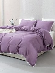 Комплект постельного белья Pom Pom Decor (220x230 см), 3 части, Белый цена и информация | Комплекты постельного белья | pigu.lt