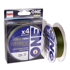 Плетеная леска IAM Number One Superior 4X navygreen 9.07 kg 0.2mm цена и информация | Лески | pigu.lt