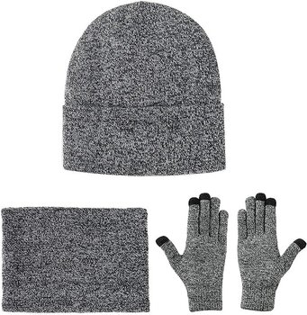 Унисекс набор из шапки, шарфа и перчаток Lallier, серый цена и информация | Мужские шарфы, шапки, перчатки | pigu.lt