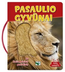 Pasaulio gyvūnai. Su liečiamaisiais paviršiais. 1-3 metų vaikams цена и информация | Книги для детей | pigu.lt