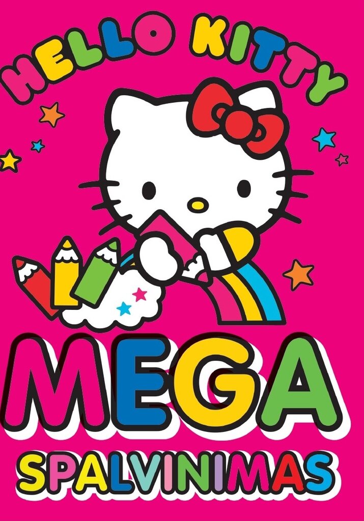 Hello Kitty. Mega spalvinimas kaina ir informacija | Spalvinimo knygelės | pigu.lt