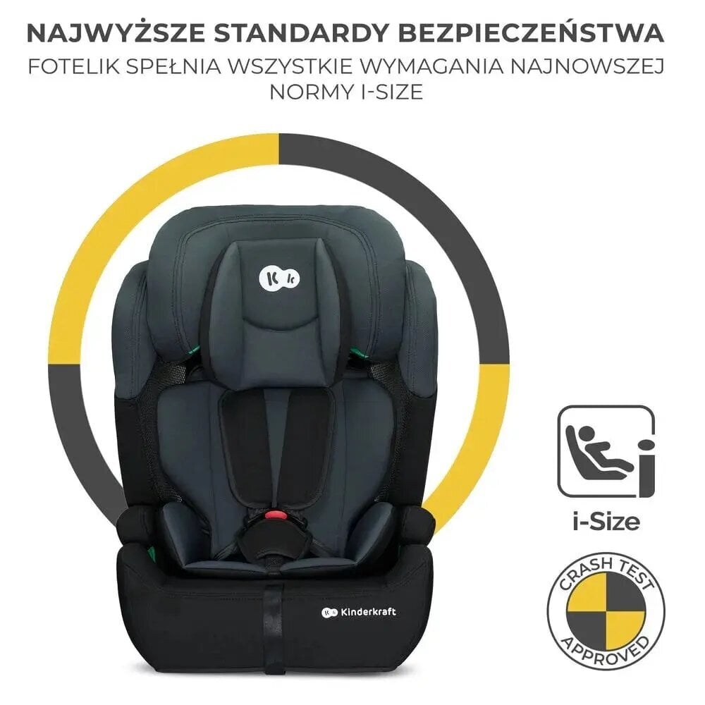 Automobilinė kėdutė Kinderkraft Comfort Up i-Size, 9-36 kg, black цена и информация | Autokėdutės | pigu.lt