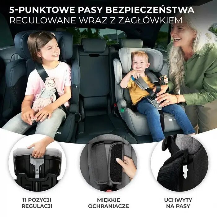 Automobilinė kėdutė Kinderkraft Comfort Up i-Size, 9-36 kg, grey kaina ir informacija | Autokėdutės | pigu.lt