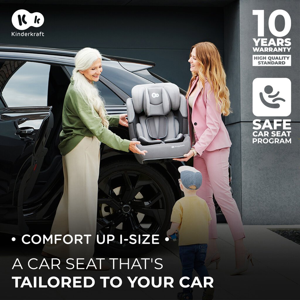 Automobilinė kėdutė Kinderkraft Comfort Up i-Size, 9-36 kg, pink kaina ir informacija | Autokėdutės | pigu.lt