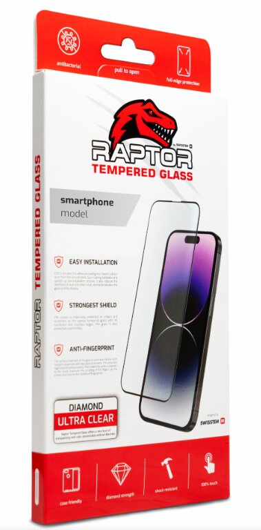 Swissten Raptor Diamond Ultra Full Face Tempered Glass for Xiaomi Redmi Note 12 Pro 5G kaina ir informacija | Apsauginės plėvelės telefonams | pigu.lt
