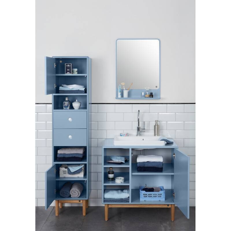 Vonios spintelė su praustuvu Tenzo Color Bath, 80x50x62 cm, mėlyna цена и информация | Vonios spintelės | pigu.lt