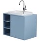 Vonios spintelė su praustuvu Tenzo Color Bath, 80x50x62 cm, mėlyna цена и информация | Vonios spintelės | pigu.lt