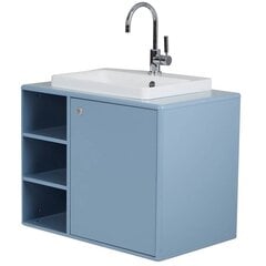 Шкафчик для ванной комнаты с раковиной Tenzo Color Bath, 80x50x62 см, синий цвет цена и информация | Шкафчики для ванной | pigu.lt