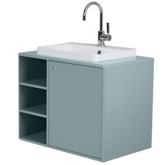 Шкафчик для ванной комнаты с раковиной Tenzo Color Bath, 80х50х62 см, зеленый цвет цена и информация | Шкафчики для ванной | pigu.lt