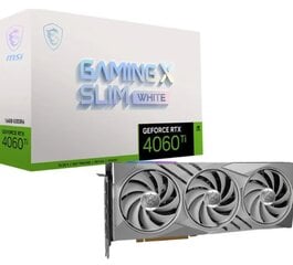 MSI GeForce RTX 4060 Ti Gaming X Slim White 16G цена и информация | Видеокарты (GPU) | pigu.lt