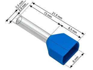 Vamzdelio formos jungtys 2x2,5/13 kaina ir informacija | Tvirtinimo detalės | pigu.lt