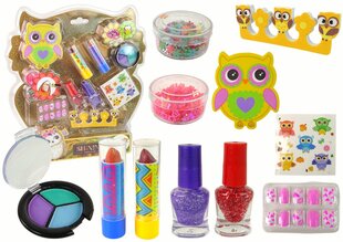 Vaikiškas makiažo ir nagų dekoravimo rinkinys Lean Toys Pelėda kaina ir informacija | Žaislai mergaitėms | pigu.lt