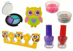 Vaikiškas makiažo ir nagų dekoravimo rinkinys Lean Toys Pelėda kaina ir informacija | Žaislai mergaitėms | pigu.lt