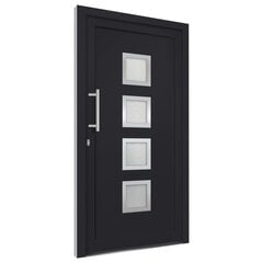 vidaXL Priekinės durys antracito spalvos 108x208cm 279192 цена и информация | Двери со стеклом LIRA, дуб сицилия, ЭКО шпон | pigu.lt